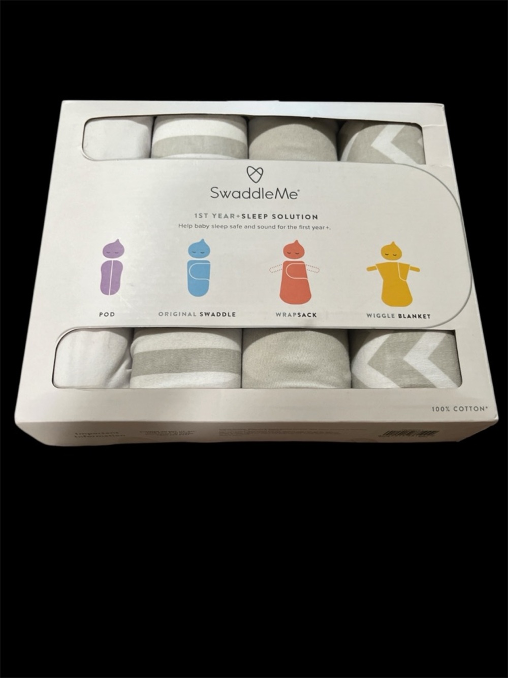 Swaddleme 1st Year Sleep Solution Pack Gray & White Retail $59.99 NWT